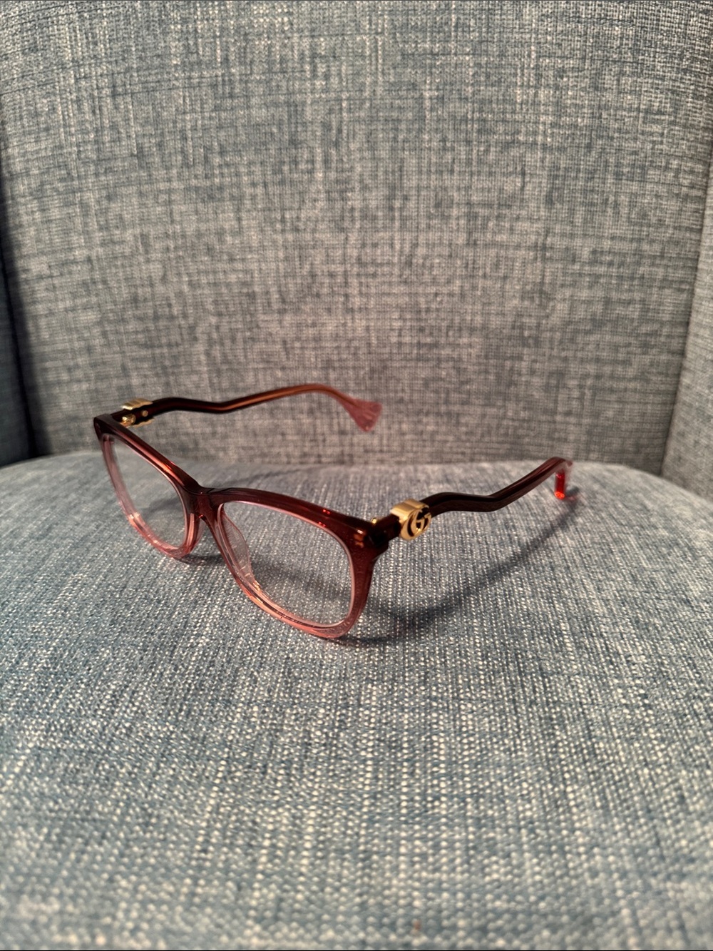 Gucci red ombré Cat-Eye Optical Glasses - Picture 5 of 13